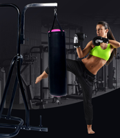 Sac de frappe lourd en cuir PU personnalisé, sac de frappe de boxe, sac de frappe suspendu, support de sac de frappe pour la boxe thaïlandaise