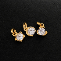 Pendentif EMANCO en acier inoxydable et zircon avec multiples serties pour bijoux DIY, accessoire quotidien, dropshipping, vente en gros