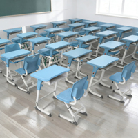 Chaise de bureau scolaire moderne, durable, réglable en hauteur, confortable pour enfants, avec structure métallique et siège en plastique, mobilier scolaire