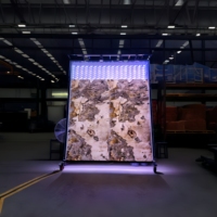 Panneau mural mince et flexible de luxe, durable, en marbre naturel translucide de 1 à 3 mm, fourni directement par l'usine, pour salle à manger et salle de bain