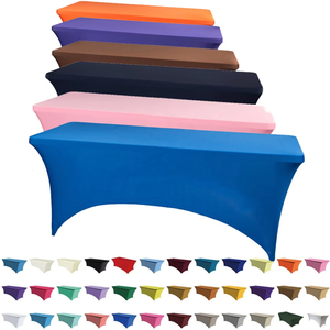 Chất lượng cao Polyester Spandex hình chữ nhật bảng vải sang trọng tiệc trang trí đám cưới Khăn trải bàn cho các sự kiện - Product Image 1