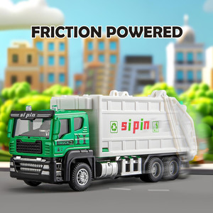 Friction Power Toys Diecast <strong>Garbage</strong> <strong>Truck</strong> Toy Tanker <strong>Trucks</strong> Alloy <strong>Mini</strong> Dump <strong>Truck</strong> Inertial Sanitation Vehicle for Toddlers - Product Image 4
