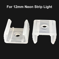6mm 8mm 12mm 15mm LED Bande Fix Clips Titulaire Connecteur Accessoires Fixation 2835 Neon Light 220V Flexible COB Boucle En Plastique 6000K