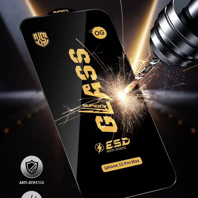 Hot Sale ESD OG Screen Protector Tempered Glass Screen Protector Anti-static for iPhone 11 12 13 14 15 16 Pro Max XS XR Mini