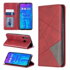 Cuoio DELL'UNITÀ di elaborazione + TPU Nobile Plaid Cassa Del Raccoglitore con Slot Per Schede & Stand per <span class=keywords><strong>Huawei</strong></span> <span class=keywords><strong>PSMART</strong></span> + 2019/Honor 10i - Product Image 1