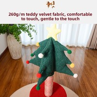 Arbre à chat de Noël avec structure d'escalade intégrée, petit grattoir en sisal, gain de place, jouet d'hiver personnalisé pour chat