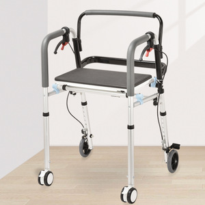 Wei Yikang Aluminum Alloy <b>Walker</b> With Seat And Brake Foldable For <b>Elderly</b> Mobility Aid 919 Model KDB919A01LY05 - Product Image 1