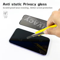 Protection d'écran anti-espionnage Yongpoly pour iPhone 11 12 13 14 15 16 Pro Max, verre de confidentialité