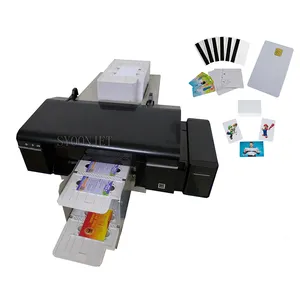 Otomatik pvc kartlar cd dvd disk mürekkep püskürtmeli yazıcı 50 pvc kart tepsileri ve 2 cd tepsileri ve boş mürekkep püskürtmeli pvc kartlar