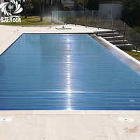 Wasserfestes, hochwertiges, ferngesteuertes Polycarbonat-Pool-Abdeckungssystem mit einziehbarer Poolüberdachung und Aluminiumrahmen