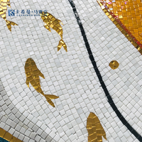 Décoration de taille personnalisée, Jade de glace, Art en céramique, fait à la main, Kit de mosaïque d'image, projet de mosaïque murale