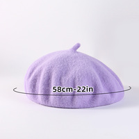 Vente chaude Béret français personnalisé en couleurs variées, en laine tricotée douce, chaud pour l'hiver, pour adultes et enfants, pour les fêtes et les artistes