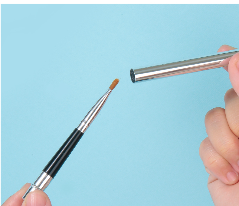 LMLTOP Cheap Price Eye Liner Brushes For Make Up Custom Lip Brush Retractable Lip Flat Eyeliner Brush B0535