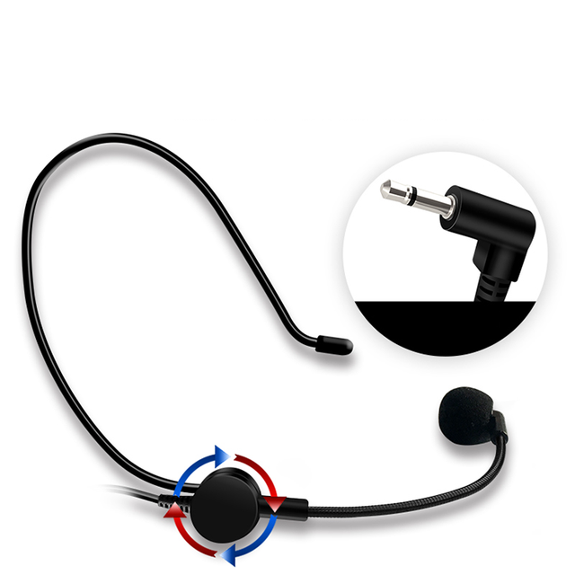 Xiexunda Loudspeaker Headset Microphone Rotary Headset Dedicated Wired Microphone for Teachers