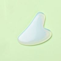 Outil de massage facial et corporel en pierre de Gua Sha en forme de corne, en quartz rose naturel et jade blanc, vente en gros
