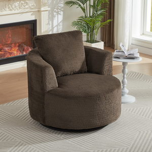 Compressible 360 Swivel Leisure Chair Modern Comfort <b>Seating</b> for Living Room Bedroom Apartment Office - Product Image 1