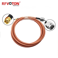 Câble Pigtail RG400 avec connecteur SMA mâle vers connecteur N femelle, montage sur panneau à bride 3mm, 4 trous, 30cm - Fourniture directe usine