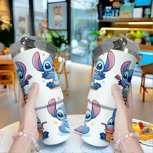 Vasos de sublimación UV de doble puntada de pared de 30oz de almacén de EE. UU. Vasos de acero inoxidable de Anime con tapa y pajitas - Product Image 4