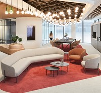 Ensemble de canapés modulaires de bureau au design moderne pour appartement et bureau à domicile, canapé en tissu à usage commercial