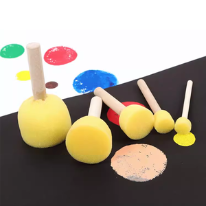 Trẻ Em Tự Làm Của Nhãn Hiệu Sơn Vòng Hình Dạng Ngón Tay Sơn EVA Bọt Tay Vàng Miếng Bọt Biển Stamper Bàn Chải Nguồn Cung Cấp Nghệ Thuật - Product Image 2