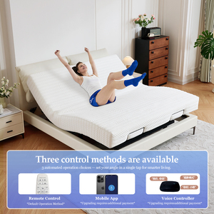 Giường thông minh điện tử tự động hoàn toàn với động cơ Okin, đa chức năng, khung giường kim loại không trọng lực dành cho khách sạn, căn hộ - Product Image 4