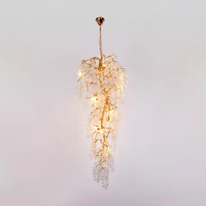 Plafonnier en cristal au Design moderne, produit sur mesure, éclairage d'intérieur, luminaire décoratif de plafond, idéal pour un salon