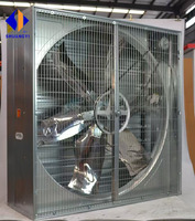 Ventilateur d'extraction axial mural électrique AC robuste de type carré 1380 mm à pression négative 30000 m³/h pour serre avicole OEM