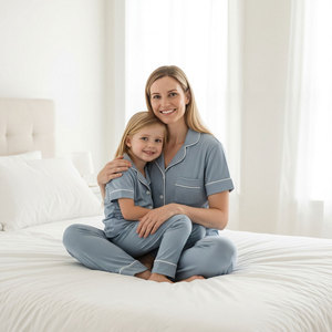 Custom High Quality Modal Soft Eco-friendly <strong>Family</strong> <strong>PJ</strong> Sets Short Sleeve <strong>Family</strong> Pajamas Classical <strong>Family</strong> <strong>Matching</strong> Pajamas - Product Image 1