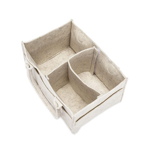 Panier de rangement en feutre de qualité supérieure <span class=keywords><strong>pour</strong></span> bouteilles de vin, sac fourre-tout décoratif en feutre <span class=keywords><strong>pour</strong></span> pique-nique, matériau doux et durable, porte-cadeau <span class=keywords><strong>pour</strong></span> les fêtes - Product Image 5