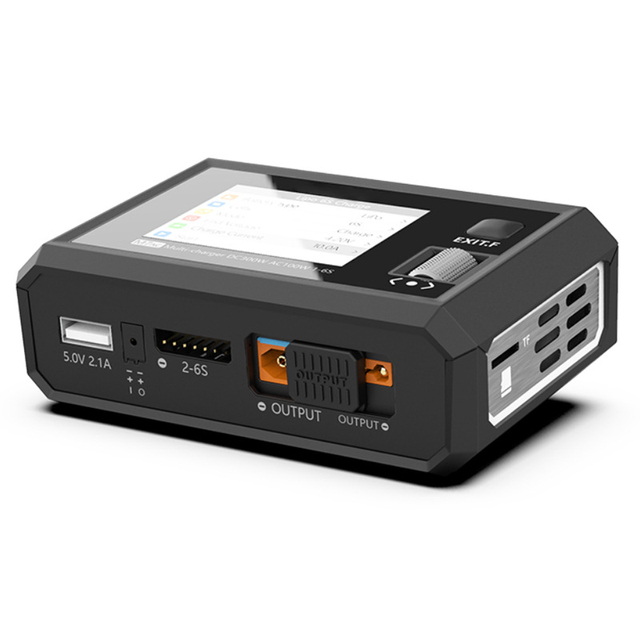 Hot Sales ToolkitRC DV-TRC XT60 XT30 Output 100W AC/300W DC Input 2-6S Lithium Battery Balance Charger IPS 2.4" LCD 320x240 FPV