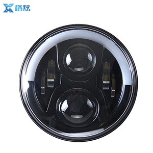 Gexune 7 "pouces ambre <span class=keywords><strong>clignotant</strong></span> avec h4 à h13 adaptateur pour g5 défendre <span class=keywords><strong>lada</strong></span> <span class=keywords><strong>niva</strong></span> 4x4 offroad led halo phares - Product Image 2