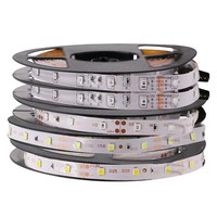Pita LED 2835 Tahan Air 5M 60LED/M DC12V Model RGB Lampu Lembut Dapat Dipotong USB Dapat Diredupkan untuk Penggunaan Dalam Ruangan Perekat Dua Sisi