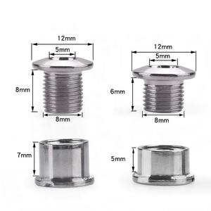 Tornillos de plato de bicicleta de montaña de acero, tornillos de cadena, tuerca de plato único - Product Image 2