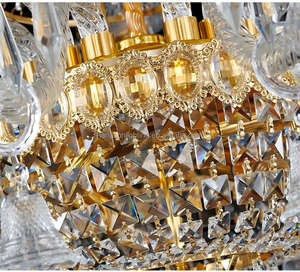 Fransız imparatorluk avize lamba lüks ziyafet salonu düğün parti olay dekor ışıkları K9 kristal Murano cam avize - Product Image 3