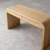 Bureau de direction en bois de chêne massif de haute qualité, style antique français, avec tiroir, bureau d'écriture durable pour chambre ou hôtel