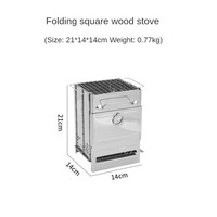 Fabrication de tôle sur mesure Gril à charbon de bois pliable en acier inoxydable portable pour le camping en plein air Pièces de poêle à bois