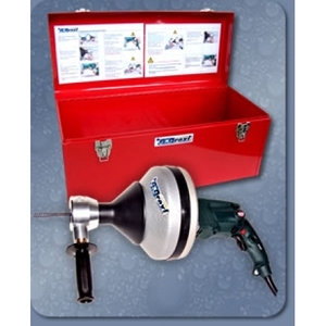 DISPOSITIVO DI PULIZIA TUBI A11/8 PROFI AUTOMATICO INCLUSA VALIGETTA, CON ALIMENTAZIONE SPIRALE DA 8MM X 10 METRI PER TUBI FINO - Product Image 1