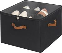 Organisateur de rangement pour chaussures pliable, rectangulaire, moderne et portable avec couvercle en PVC et boîte à fermeture éclair pour le rangement des vêtements et des tissus