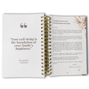 Planificateur personnalisé Bobine d'impression Spiral Bound Planner Spiral Notebook Weekly Monthly Manifestation Goal Diary Journal Planner - Product Image 3