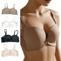 Soutien-gorge sans couture Evenyoung à fermeture avant, en dentelle, sans armatures, push-up, invisible, lingerie féminine, vente en gros