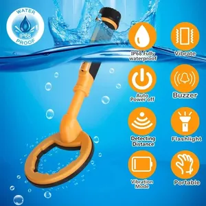 Detector de Metales Portátil 2 en 1, Inducción de Pulso, Impermeable, Naranja/Negro, Buscador de Tesoros - Product Image 3