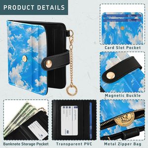 Portefeuille en cuir PU personnalisé, fin, avec porte-cartes, poche à monnaie zippée et protection RFID - Product Image 4