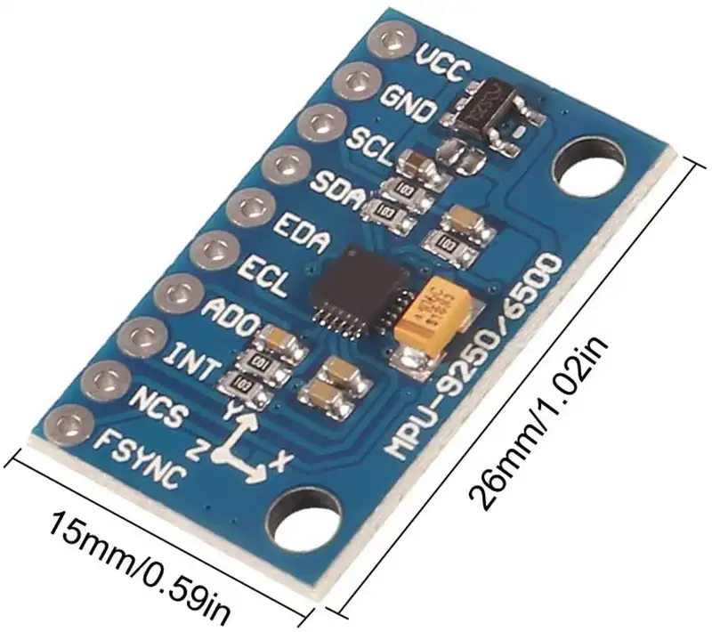 MPU9250/6500 9-sumbu 9 DOF I2C Sensor Percepatan Giroskop 9-poros Sikap Gyro Akselerator Modul Sensor Magnetometer