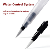 Stylo pinceau à eau rechargeable en plastique, pointes de 0,3/0,4/0,5 mm pour la peinture, la calligraphie, la gouache, les kits d'art DIY, la coloration