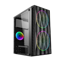 Office Computer Pc case with Left and Front Acrylic Plate Mini case