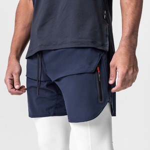 <span class=keywords><strong>Pantalones</strong></span> Cortos Deportivos Casuales de Verano para Hombre, de Tres Cuartos, Color Sólido, Secado Rápido, Cintura Media, Transpirables, con Cordón Ajustable, para Correr - Product Image 1
