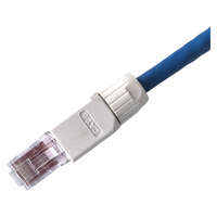 Performances fiables, connecteur modulaire plaqué or sans outil 8P8C RJ45 Cat6/CAT6A UTP, tête en cristal blanc, connecteur CAT6/CAT6A