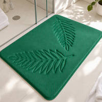 Tapis de bain en mousse à mémoire de forme, absorbant, antidérapant, pliable, carré, gaufré, style nordique, pour cuisine, salle de bain, chambre, salon