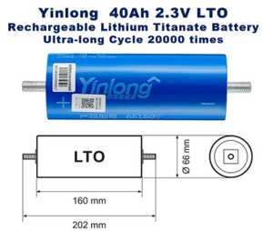 Yinglong 2.3V 40ah 66160 Lithium-Titanaat Batterij Lto Geoptimaliseerd Voor Ups Power Tools High Performance Lithium Ion Pack - Product Image 6