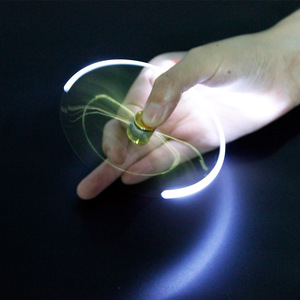Cool multicolor LED luz dedo mano giroscopio fidget SPINNER bolígrafos Metal spinning bolígrafo con logotipo personalizado - Product Image 5